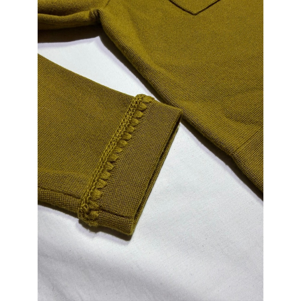 SEZANE Betty Cardigan Jacket Merino Wool Khaki Green Olive - Picture 7 of 11